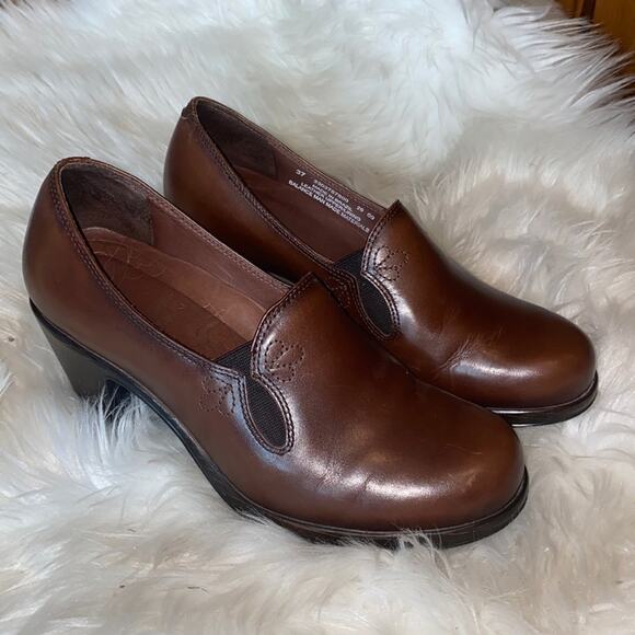 Dansko Beth Leather Pump Clog Heels 37 / 7 - Picture 2 of 10